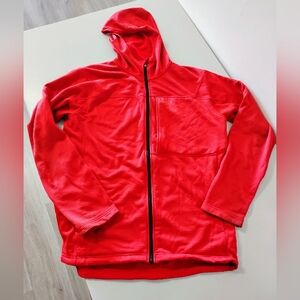 Ekosport Burton  Men's Vibrant Red Zip-Up Fleece Hoodie Sweater